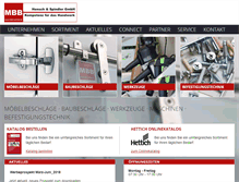 Tablet Screenshot of mbb-vertrieb.de